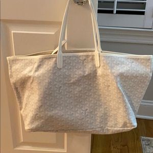 Goyard Large white tote- gently used